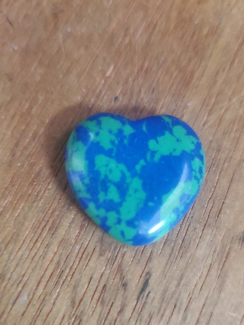 Heart stone  Blue & Green Pocket Hug D